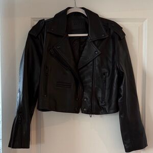 Blank NYC Black Faux Leather Moto Jacket - Women
